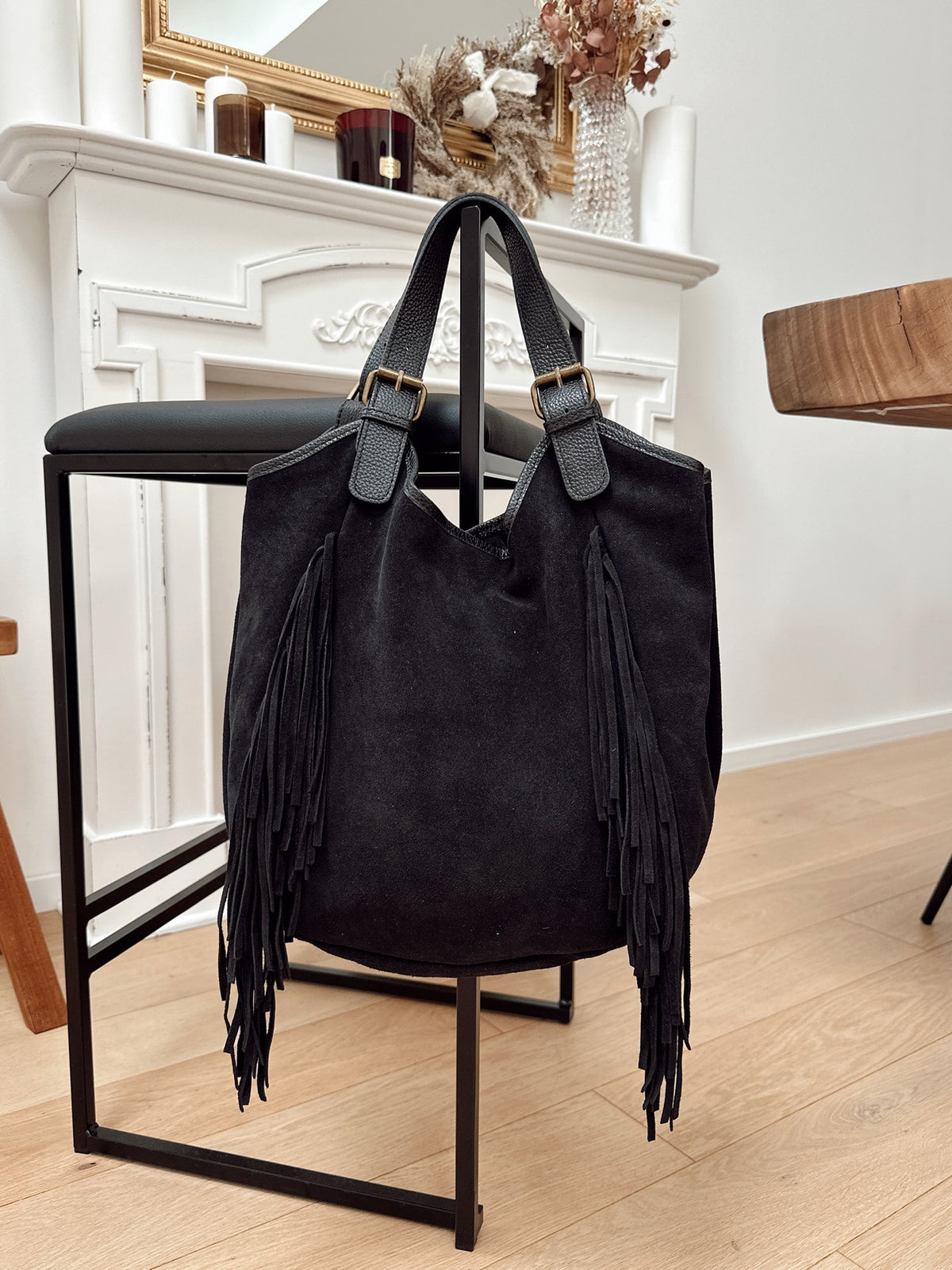 SUEDE Tasche Schwarz