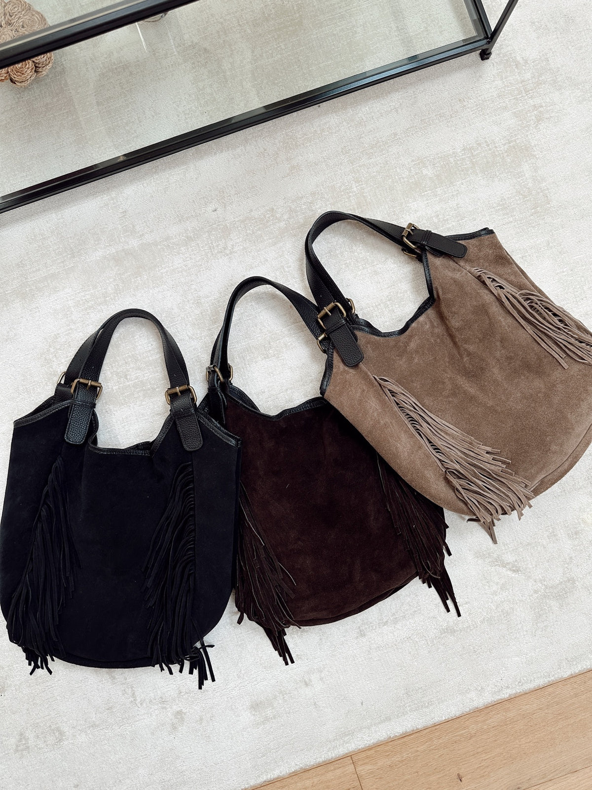 SUEDE Tasche Schwarz