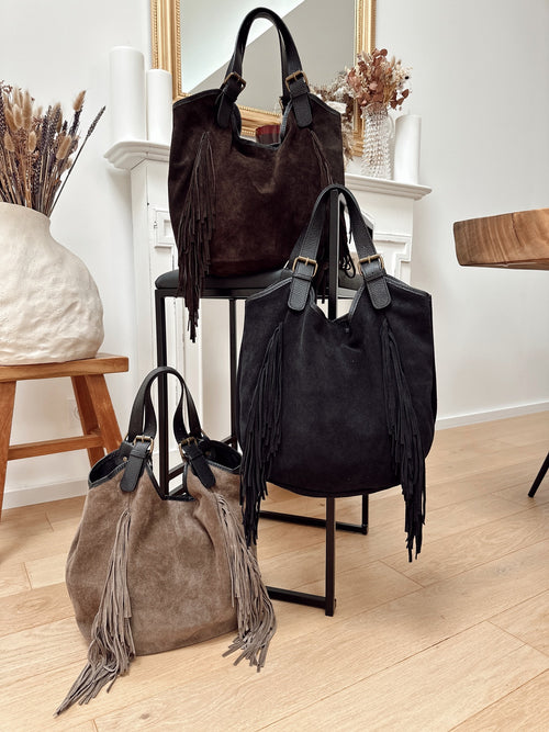 SUEDE Tasche Schwarz