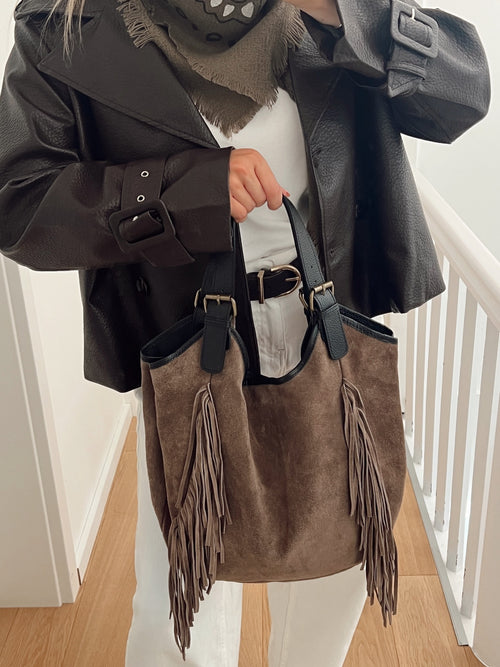 Mala SUEDE Bege