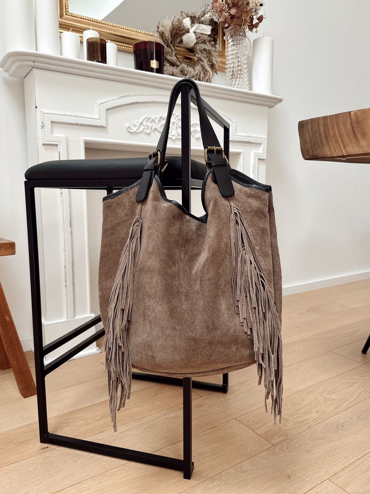Mala SUEDE Bege