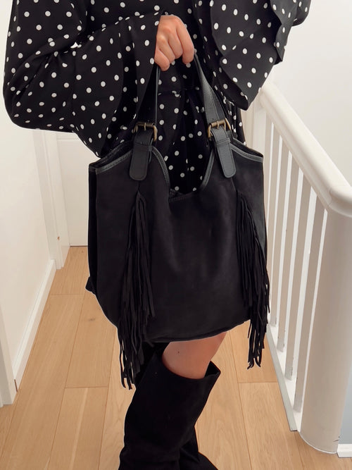 SUEDE Tasche Schwarz
