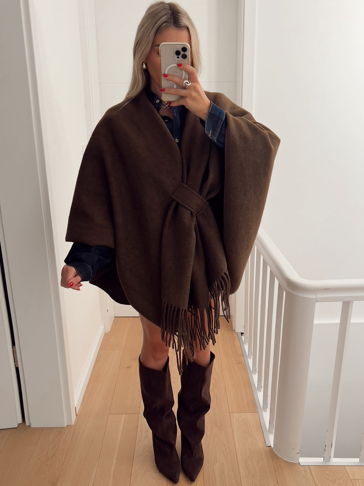 Poncho VIENNE Marron