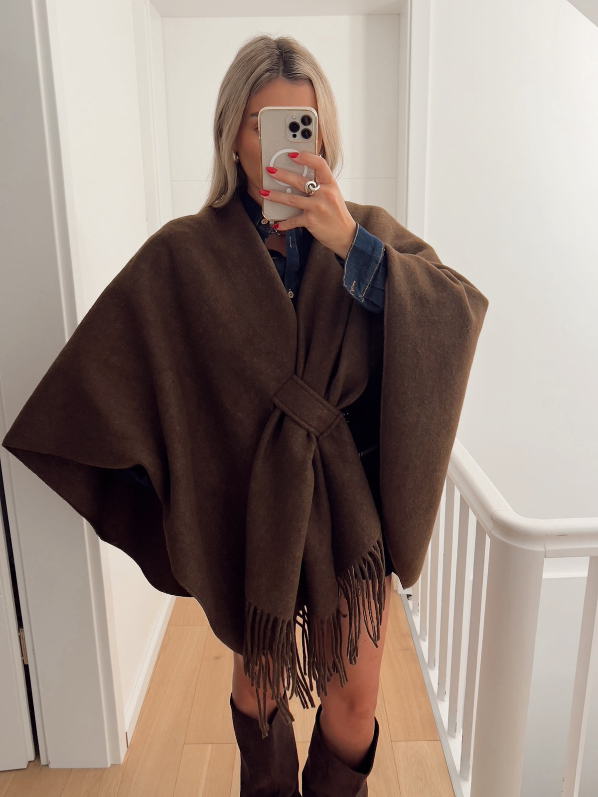 Poncho VIENNE Marron