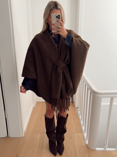 Poncho VIENNE Marron