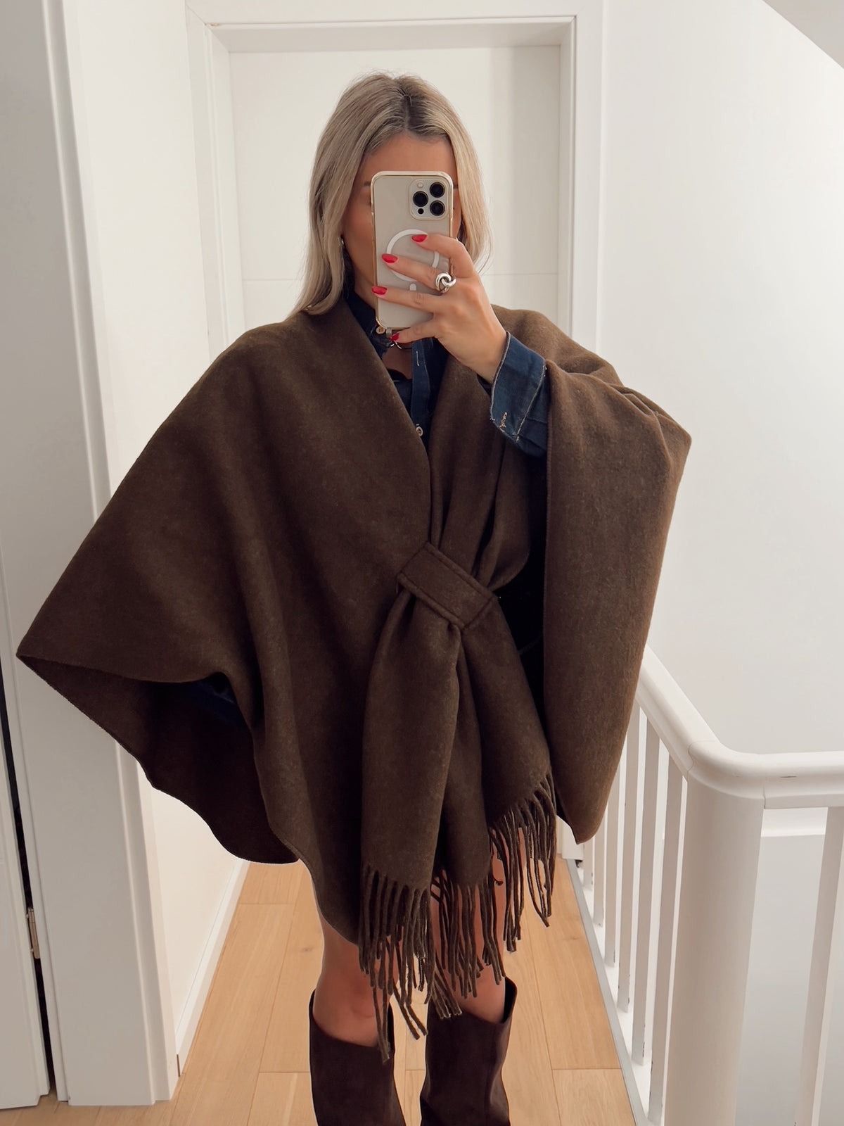 Poncho VIENNE Marron