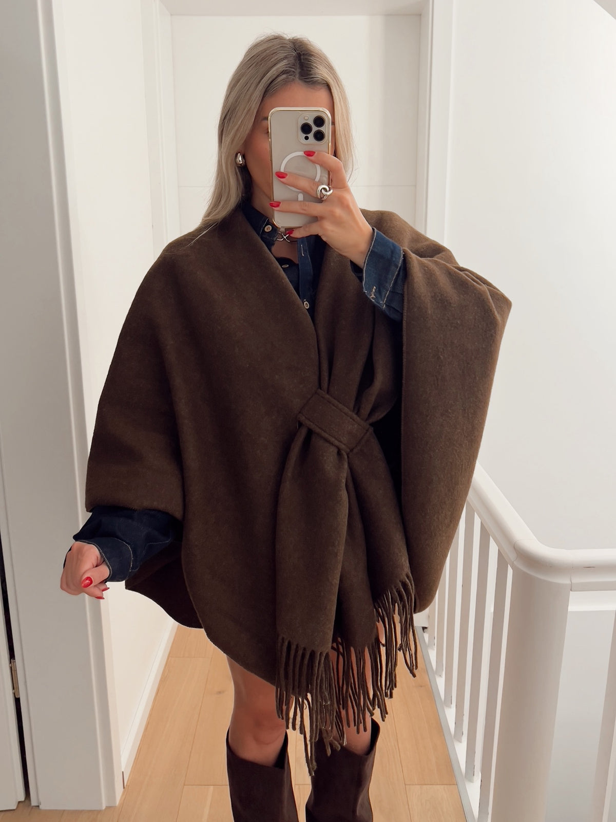 Poncho VIENNE Marron