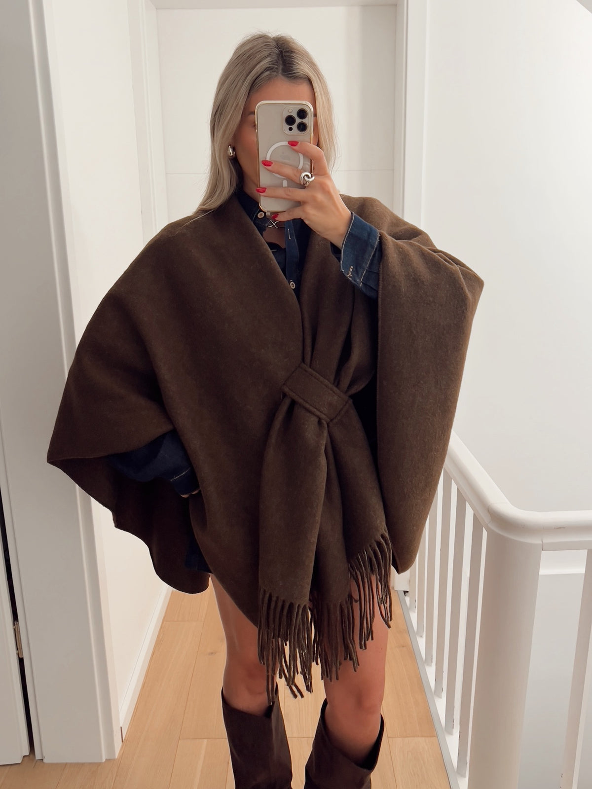 Poncho VIENNE Marron