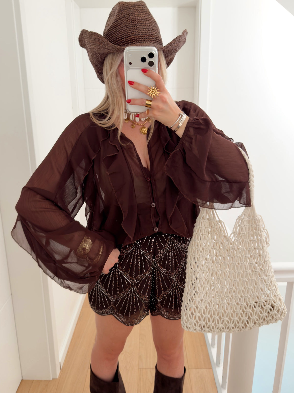 Blouse SHEILA Marron